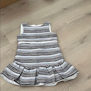 Janie and Jack Black and White Striped Dress